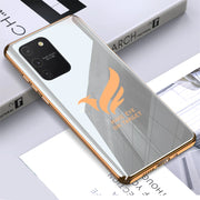 Gold Edge Design With logo Case For Samsung A