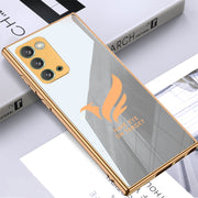 Gold Edge Design With logo Case For Samsung