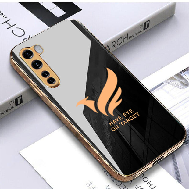 Gold Edge Design With logo Case For OnePlus