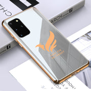 Gold Edge Design With logo Case For Samsung