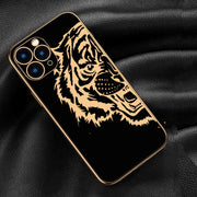 Gold Edge Design With logo Case For iPhone