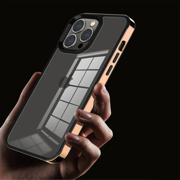 Electroplating Transparent Bumper Case For iPhone