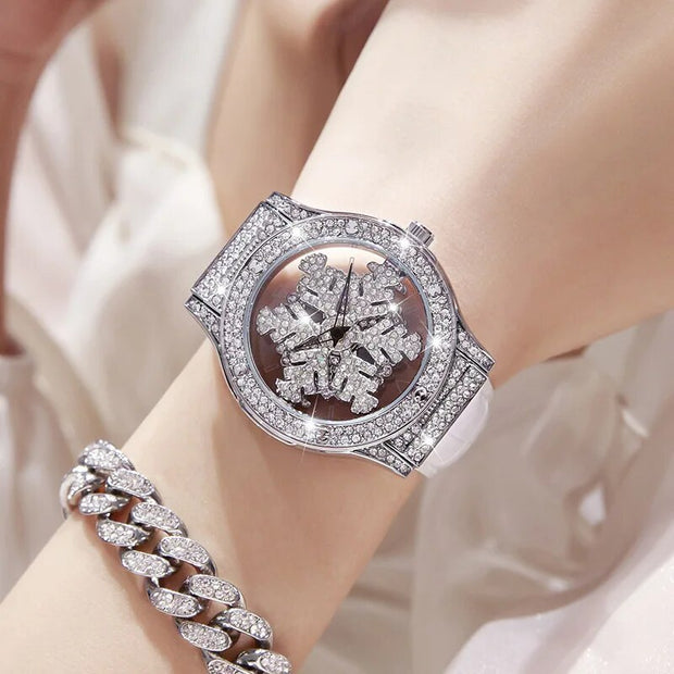 New Diamond Pentacle rotates Wristwatch For Female