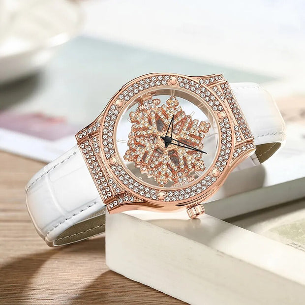 New Diamond Pentacle rotates Wristwatch For Female