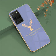 Gold Edge Design With logo Case For Samsung S20 Ultra