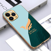 Gold Edge Design With logo Case For iPhone