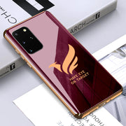 Gold Edge Design With logo Case For Samsung S20 Plus