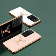 Gold Edge Design With logo Case For Samsung S20 Ultra