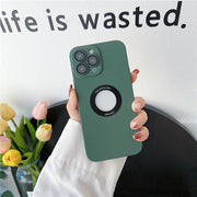 Matte Polycarbonate Logo Visiblility Case For iPhone