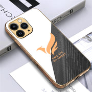 Gold Edge Design With logo Case For iPhone