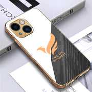 Gold Edge Design With logo Case For iPhone