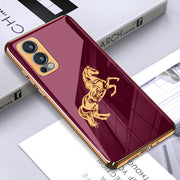 Gold Edge Design With Horse logo Case For Oneplus Nord Series