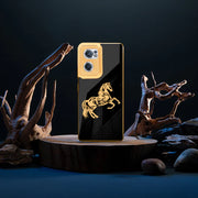 Gold Edge Design With Horse logo Case For Oneplus Nord Series